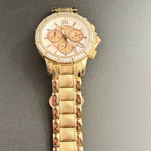 MADE FOR SMALL WRISTS (size 6-6.5) Judith Ripka Gold Watch with Crystal Accents